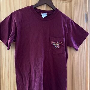 Gildan Maroon Graphic Pocket Tee